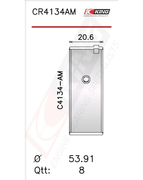 Pánev ojničního ložiska KING CR4134AM0.5