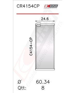 Pánev ojničního ložiska KING CR4154CP 060