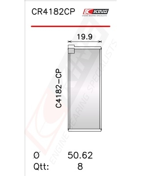 Pánev ojničního ložiska KING CR4182CP0.25