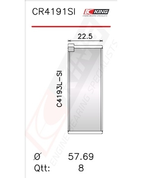 Pánev ojničního ložiska KING CR4191SI0.3