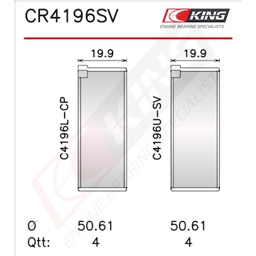 Pánev ojničního ložiska KING CR4196SV