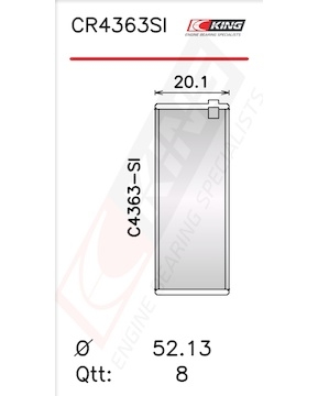 Pánev ojničního ložiska KING CR4363SI 020