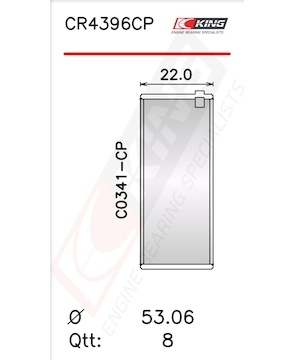 Pánev ojničního ložiska KING CR4396CP0.5