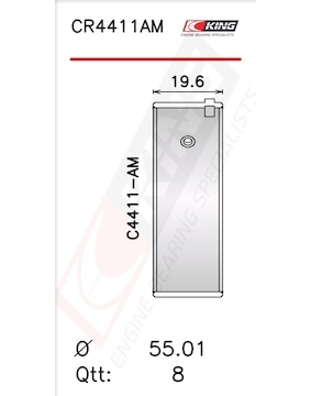 Pánev ojničního ložiska KING CR4411AM1.0