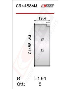Pánev ojničního ložiska KING CR4488AM 020