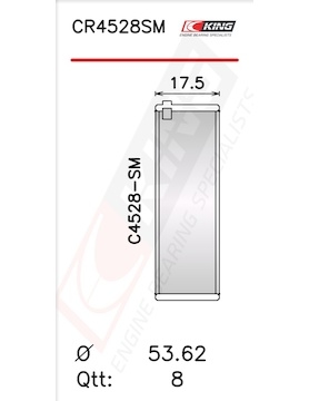 Pánev ojničního ložiska KING CR4528SM0.5