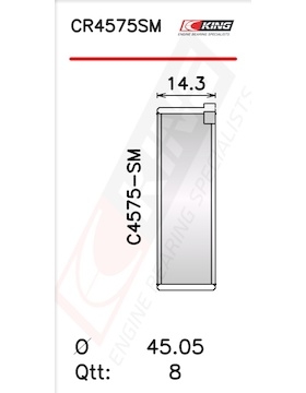 Pánev ojničního ložiska KING CR4575SM0.5