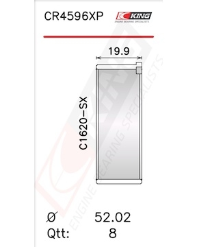 Pánev ojničního ložiska KING CR4596XP STDX