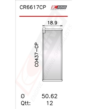 Pánev ojničního ložiska KING CR6617CP1.25
