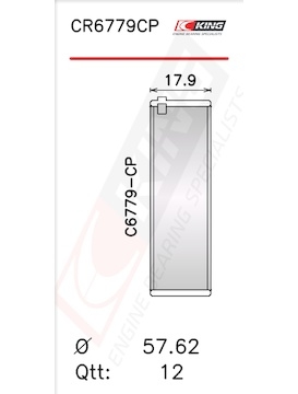 Pánev ojničního ložiska KING CR6779CP0.25