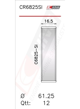 Pánev ojničního ložiska KING CR6825SI0.25