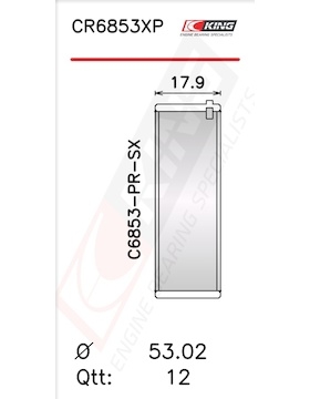 Pánev ojničního ložiska KING CR6853XP.026