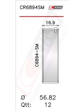 Pánev ojničního ložiska KING CR6894SM0.5