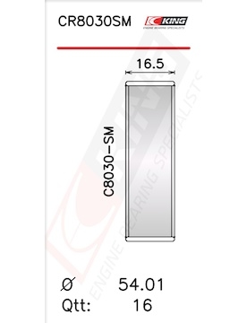 Pánev ojničního ložiska KING CR8030SM0.25