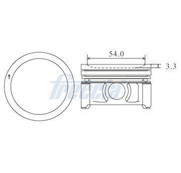 Píst FRECCIA FP23-100600