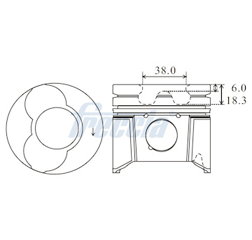 Píst FRECCIA FP23-107200