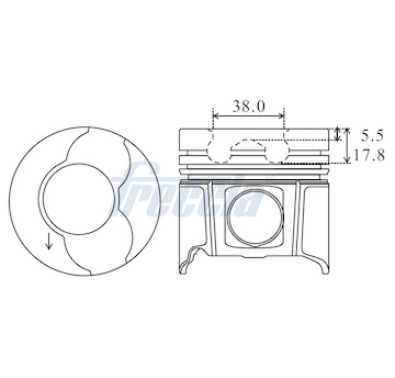 Píst FRECCIA FP23-107600