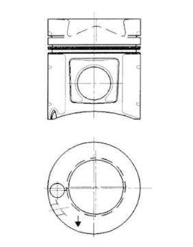 Píst KOLBENSCHMIDT 91237600