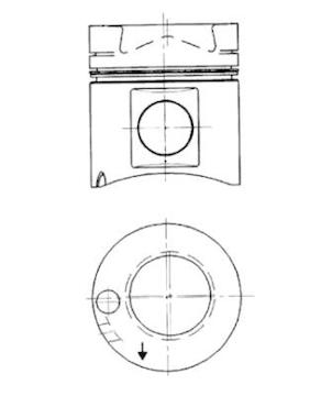 Píst KOLBENSCHMIDT 91467800