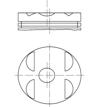 Píst MAHLE ORIGINAL 001 04 01