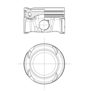 Píst MAHLE ORIGINAL 001 PI 00214 002