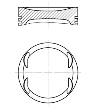 Píst MAHLE ORIGINAL 004 07 00