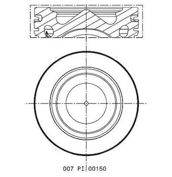 Píst MAHLE ORIGINAL 007 PI 00105 000