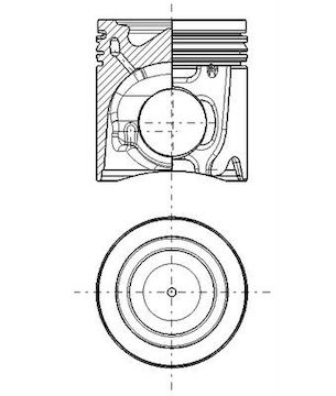Píst MAHLE ORIGINAL 007 PI 00151 000