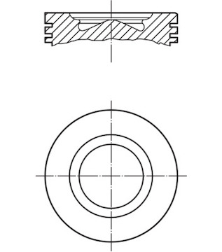 Píst MAHLE ORIGINAL 007 PI 00159 002