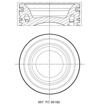 Píst MAHLE ORIGINAL 007 PI 00165 000