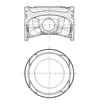 Píst MAHLE ORIGINAL 007 PI 00176 000