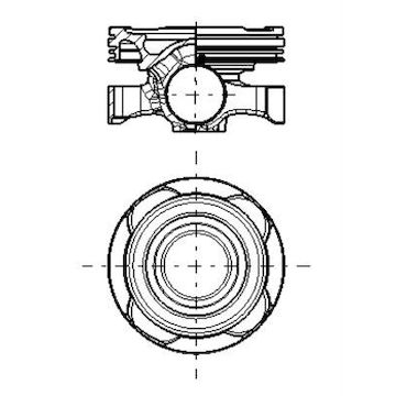 Píst MAHLE ORIGINAL 007 PI 00177 000