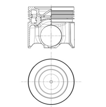 Píst MAHLE ORIGINAL 007 PI 00179 000