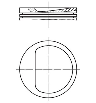 Píst MAHLE ORIGINAL 009 46 00