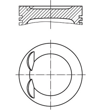 Píst MAHLE ORIGINAL 012 27 00