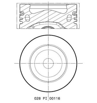 Píst MAHLE ORIGINAL 028 PI 00116 001