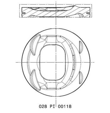 Píst MAHLE ORIGINAL 028 PI 00118 001