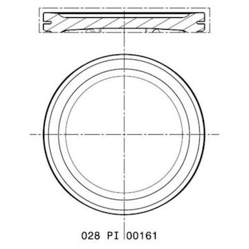 Píst MAHLE ORIGINAL 028 PI 00161 000