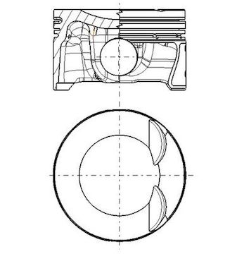 Píst MAHLE ORIGINAL 028 PI 00164 000