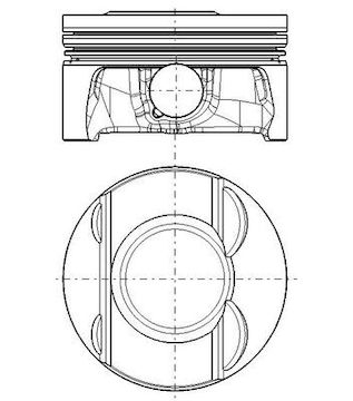 Píst MAHLE ORIGINAL 028 PI 00174 001