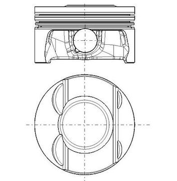 Píst MAHLE ORIGINAL 028 PI 00175 001