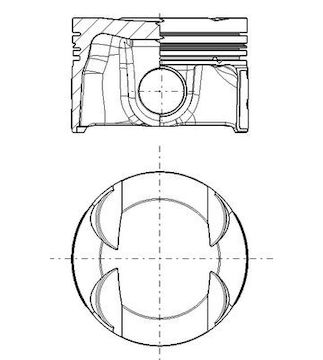 Píst MAHLE ORIGINAL 028 PI 00181 001