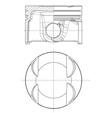 Píst MAHLE ORIGINAL 028 PI 00184 002