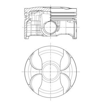Píst MAHLE ORIGINAL 028 PI 00187 000