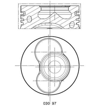 Píst MAHLE ORIGINAL 030 97 00