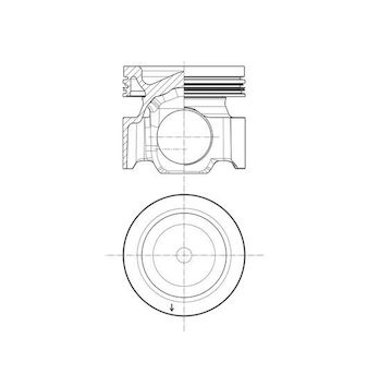 Píst MAHLE ORIGINAL 037 PI 00155 000