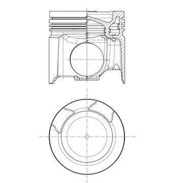 Píst MAHLE ORIGINAL 037 PI 00158 000