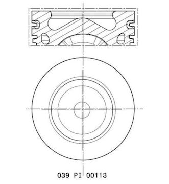 Píst MAHLE ORIGINAL 039 PI 00113 002