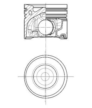 Píst MAHLE ORIGINAL 039 PI 00139 001