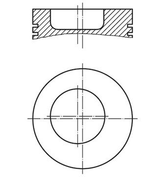 Píst MAHLE ORIGINAL 043 71 00